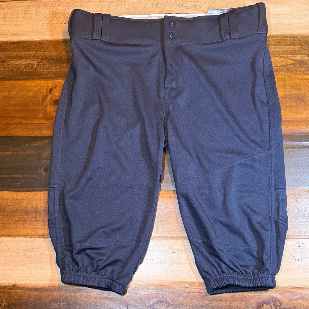 Alleson Athletic Navy Baseball Pants - Elastic Cuffed B knees